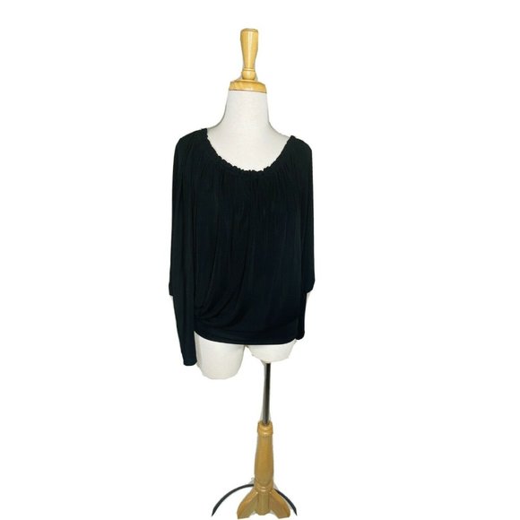 bebe Tops - Vintage Bebe Dolman Sleeve Ruched OverSized Blouse